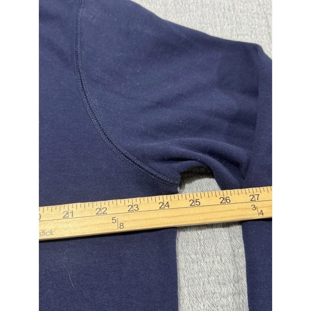 POLO RALPH LAUREN Men's Navy‎ Fleece Sweatshirt Hoodie Plaid Logo Sz L